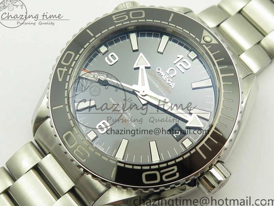 0407 Trendy Planet Ocean 43.5mm SS VSF 1:1 Best Edition Black Ceramic Bezel and Dial on SS Bracelet A8900 Super Clone 7973